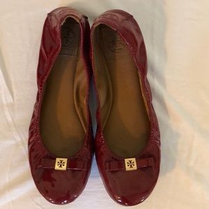Tory Burch dark red flats